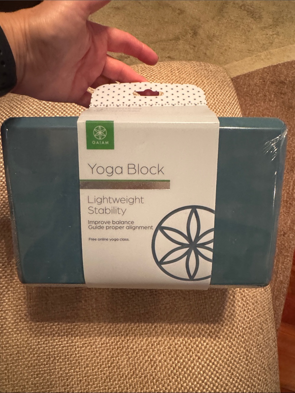 GAIAM Teal Yoga Block for Stability and Support
